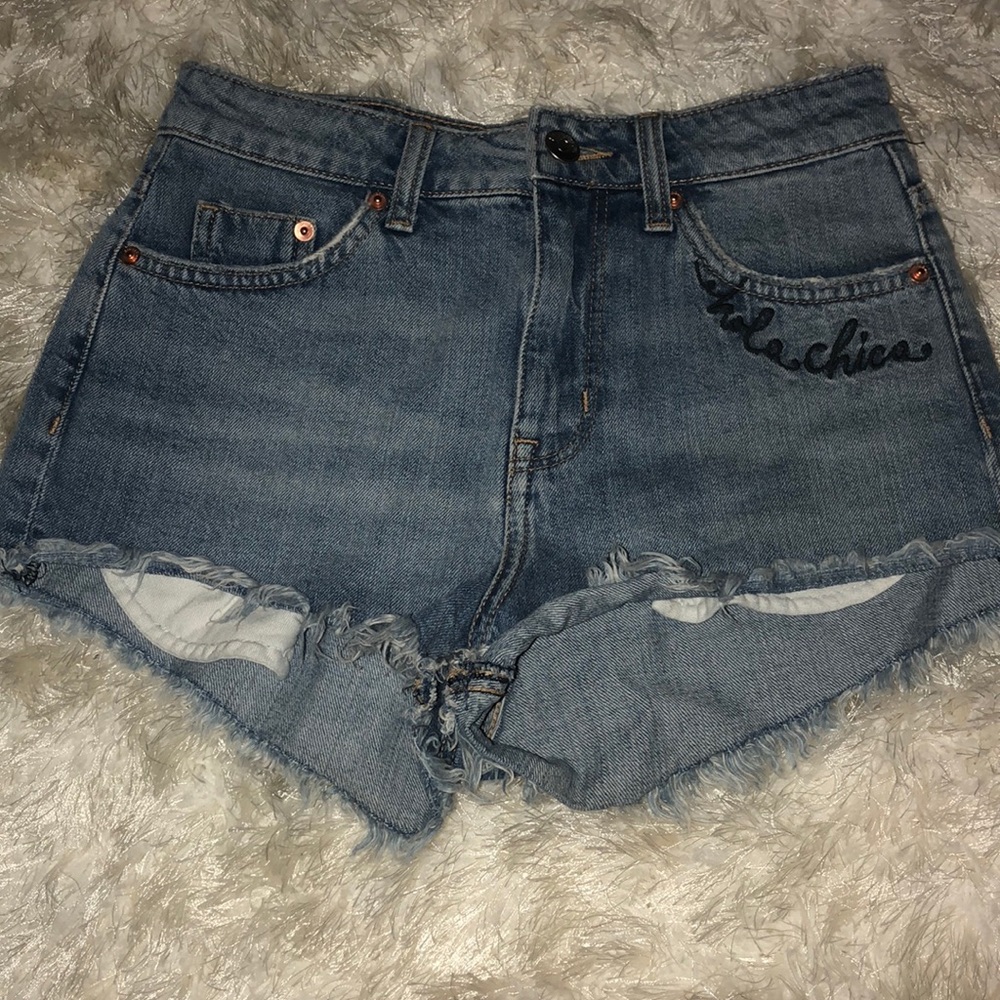 Graphic High Waisted Jean Shorts!